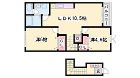 ミーツハオスUOE  ｜ 兵庫県姫路市飾磨区中島1丁目（賃貸アパート2LDK・2階・51.67㎡） その2