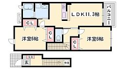 間取図画像 2LDK