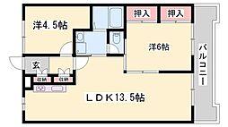 エステートピア香呂 2LDKの間取図画像
