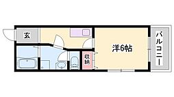 GORI田寺 1Kの間取図画像