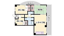 珈琲館ビル 3LDKの間取図画像