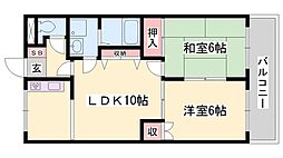 ピア・ルミナス1番館 2LDKの間取図画像