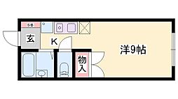RinkyGarden ワンルームの間取図画像