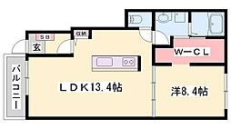 ベル・セーズ 1LDKの間取図画像
