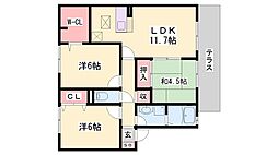 ハッピーロード佐土 3LDKの間取図画像