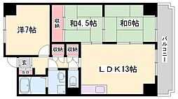 アルコラカーサ佃町2 3LDKの間取図画像