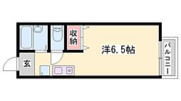 ソレイユ井ノ口 ワンルームの間取図画像