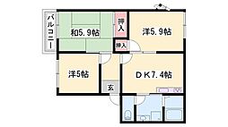 Calmly溝口 B棟 2階
