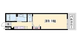 ア・ラ・メルシー 1Kの間取図画像