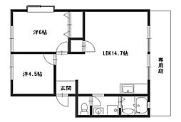 ハイアベニュー双葉　A棟 1階