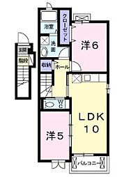 プラシード和 上郡B 2階