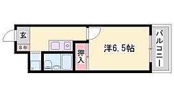 メゾンアポロ 1Kの間取図画像