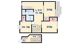 サンハウス 3LDKの間取図画像