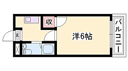 プチカントリービルヒラタ 1Kの間取図画像