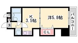 ベルトピア手柄5 1Kの間取図画像