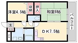 サンシャインサノ 2DKの間取図画像