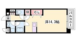 OA.FLAT西延末 ワンルームの間取図画像