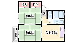 ラフォーレヒロ3 2DKの間取図画像