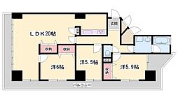 ハイライズ東雲 3LDKの間取図画像