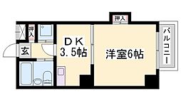 ベルトピア手柄2 1DKの間取図画像