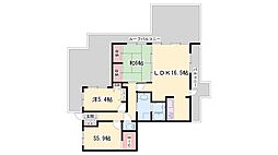 ネオステージ今宿 2SLDKの間取図画像