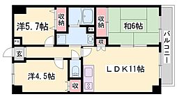 ハピネス北条 3LDKの間取図画像
