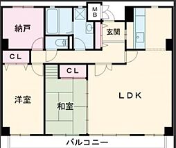 フィールトレイン 3LDKの間取図画像