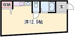 カーサ西飾磨ビル ワンルームの間取図画像