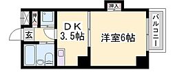 ベルトピア手柄2 ワンルームの間取図画像