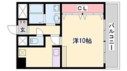 東今宿中村コーポ1 1Kの間取図画像
