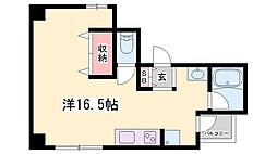 ツムギビル ワンルームの間取図画像
