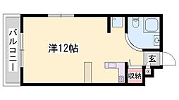 ラ・パルフェ・ド・フォワイエ ワンルームの間取図画像