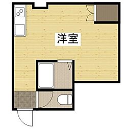 フレッシュコーエイ ワンルームの間取図画像