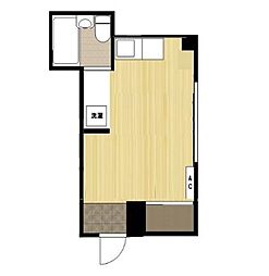 フレッシュコーエイ ワンルームの間取図画像
