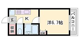 ジュネス城北新町3 1Kの間取図画像