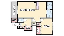 セレーノ・K2 1LDKの間取図画像