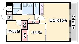 メゾン白浜 2LDKの間取図画像
