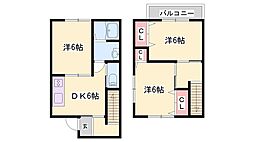 メゾネットKM2 3DKの間取図画像