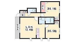 メゾンクレール 1階/-