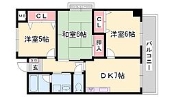 ソレーユ南条 3DKの間取図画像