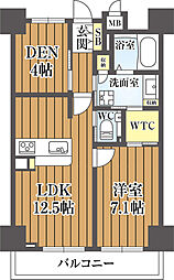 エスリード西本町 1LDKの間取り