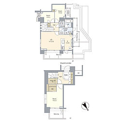 パークハウス小石川 3LDKの間取図画像