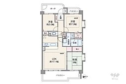 藤和シティホームズ浄心 3LDKの間取図画像