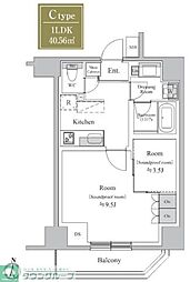 ＴＲＡＣＫ両国 4階1LDKの間取り