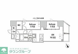 GRAN　PASEO蔵前II 14階2LDKの間取り