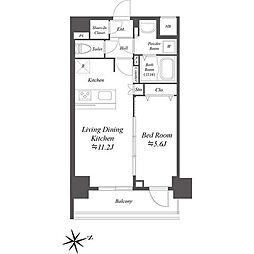 プレサンスブルーム浅草Ｎｏｒｔｈ 7階1LDKの間取り