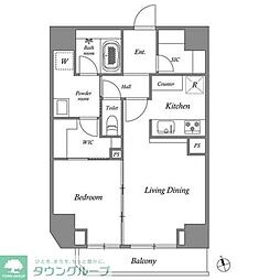 ＧＲＡＮ　ＰＡＳＥＯ田原町 8階1LDKの間取り