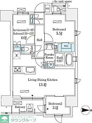アヴァンカーサ町屋 10階3LDKの間取り