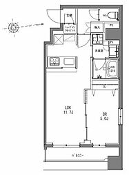 La Douceur秋葉原 9階1LDKの間取り