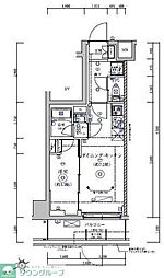 RELUXIA亀戸 1階1DKの間取り